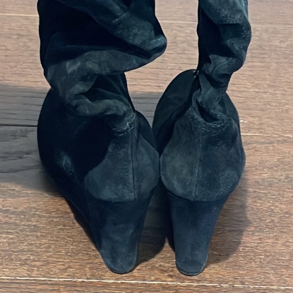 Prada Women’s Black Suede Slouch Pull on Boots Size 40/10 - Picture 10 of 13